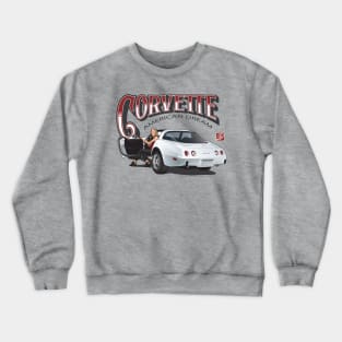 White Corvette Crewneck Sweatshirt